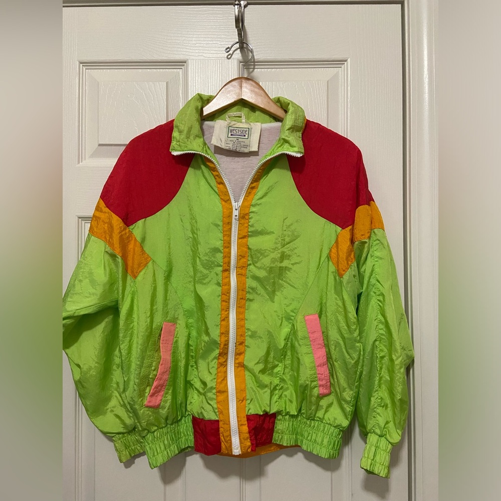 Womens Vintage Westside Connection Polyester Windbreaker, Jacket Size M